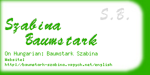 szabina baumstark business card